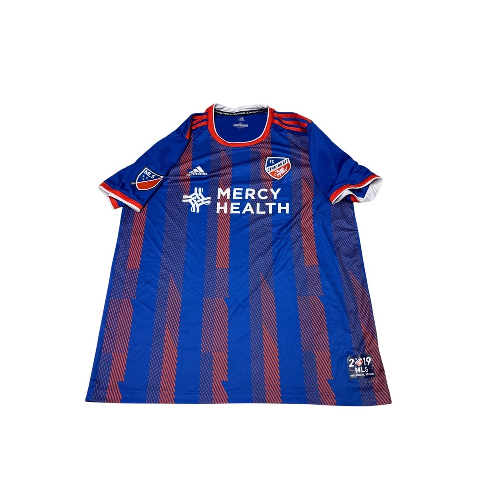 Adidas FC Cincinnati 2019 MLS Inaugural Season Jersey Mens XL Blue Orange